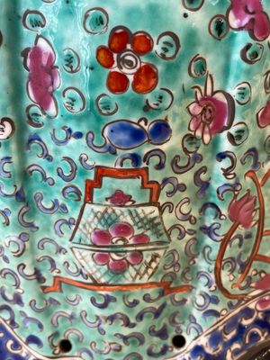 Three Chinese famille rose figures of star gods and a lady, Zhu Mao Ji Zao 朱茂記造 mark, Republic — foto 50
