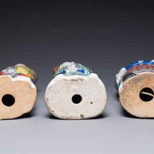 Three Chinese famille rose figures of star gods, seal marks, 19/20th C. — photo 4