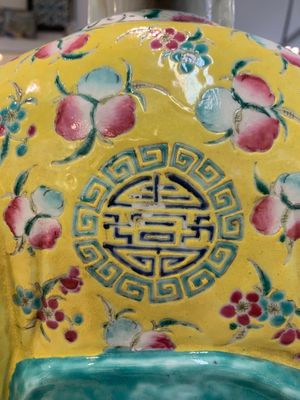 Three Chinese famille rose figures of the star gods and a figure of a lady, 19/20th C. — photo 6