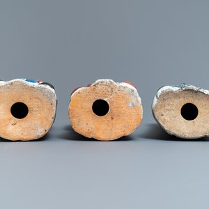 Three Chinese famille rose figures of the three star gods, 19/20th C. — photo 6