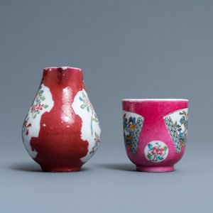 Three Chinese famille rose ruby-ground and ruby-back wares, Yongzheng — photo 5