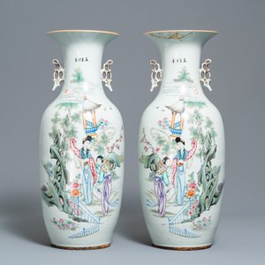 Three Chinese famille rose vases, 19/20th C. — photo 2
