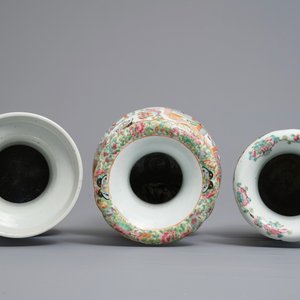 Three Chinese famille rose vases, 19th C. — photo 5