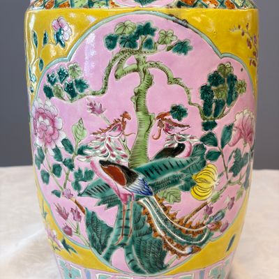 Three Chinese famille rose vases for the Straits or Peranakan market, one mounted as a lamp — photo 20