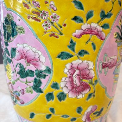 Three Chinese famille rose vases for the Straits or Peranakan market, one mounted as a lamp — photo 24