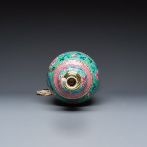 Three Chinese famille rose vases for the Straits or Peranakan market, one mounted as a lamp — photo 6