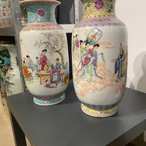 Three Chinese famille rose vases, Qianlong marks, Republic — photo 25