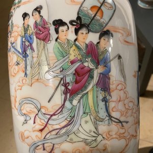 Three Chinese famille rose vases, Qianlong marks, Republic — photo 29