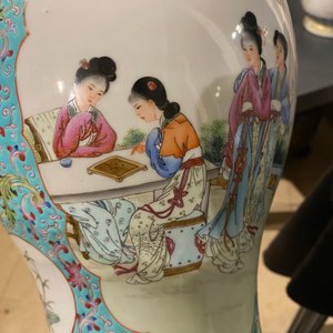 Three Chinese famille rose vases, Qianlong marks, Republic — photo 37