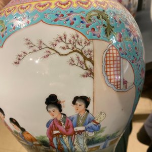 Three Chinese famille rose vases, Qianlong marks, Republic — photo 39