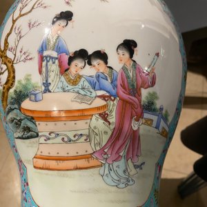 Three Chinese famille rose vases, Qianlong marks, Republic — photo 41