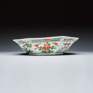 Three Chinese famille verte 'Birds among Blossoming Branches' basins — foto 13