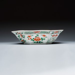 Three Chinese famille verte 'Birds among Blossoming Branches' basins — foto 17