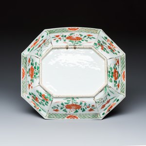 Three Chinese famille verte 'Birds among Blossoming Branches' basins — foto 9