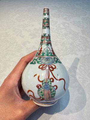 Three Chinese famille verte rosewater sprinklers, Kangxi — foto 28