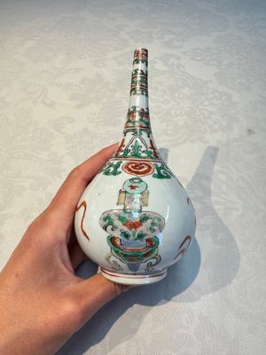 Three Chinese famille verte rosewater sprinklers, Kangxi — foto 29