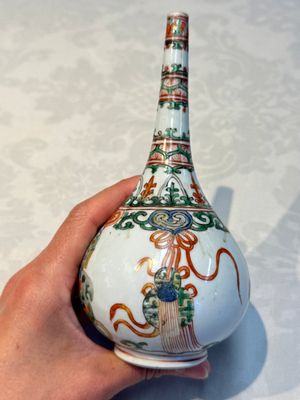 Three Chinese famille verte rosewater sprinklers, Kangxi — foto 3