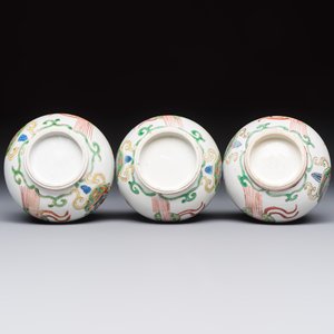 Three Chinese famille verte rosewater sprinklers, Kangxi — foto 7