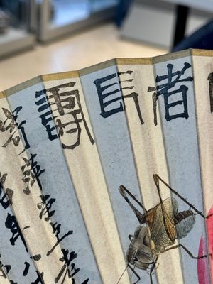 Three Chinese fans, ink and colour on paper, signed Qi Baishi 齊白石 (1864-1957), Qi Gong 启功 (1912-2005), Chen Dayu 陈大羽 (1912-2001) and Shi Shuqing 史树青 (1922-2007) — 照片 28