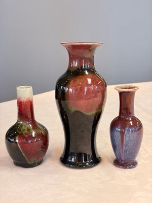 Three Chinese flambé-glazed vases, 20th C. — photo 1