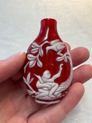 Three Chinese glass snuff bottles, 19/20th C. — foto 2