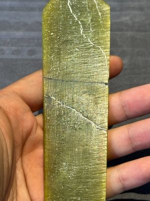 Three Chinese green nephrite jade ceremonial blades, Shang, 12th C. B.C. — photo 7