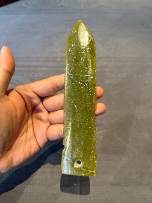 Three Chinese green nephrite jade ceremonial blades, Shang, 12th C. B.C. — photo 10