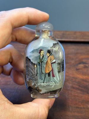 Three Chinese inside-painted glass snuff bottles, 20th C. — photo 4