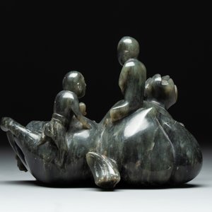 Three Chinese jade carvings, 20th C. — 照片 4