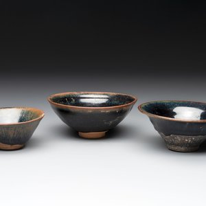 Three Chinese Jian 'hare fur' tea bowls, Song/Yuan — foto 1