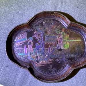 Three Chinese lac burgauté saucers and two cups, Kangxi — photo 16