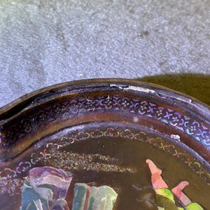 Three Chinese lac burgauté saucers and two cups, Kangxi — photo 10