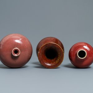 Three Chinese langyao and red flambé-glazed vases, 19/20th C. — 照片 6