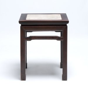 Three Chinese marble-topped hongmu stands, 19/20th C. — photo 11