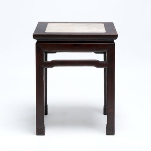 Three Chinese marble-topped hongmu stands, 19/20th C. — photo 14