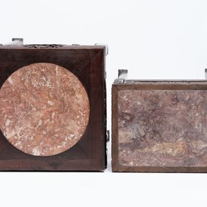 Three Chinese marble-topped hongmu stands, 19/20th C. — photo 7