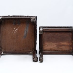 Three Chinese marble-topped hongmu stands, 19/20th C. — photo 8