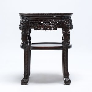 Three Chinese marble-topped hongmu stands, 19/20th C. — photo 15