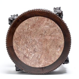 Three Chinese marble-topped hongmu stands, 19/20th C. — photo 16
