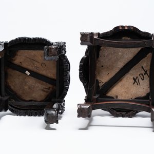 Three Chinese marble-topped hongmu stands, 19/20th C. — photo 7