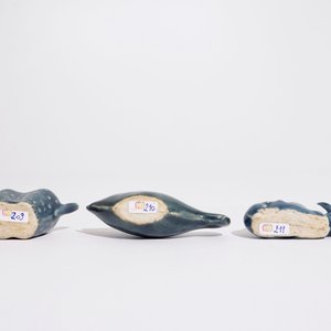 Three Chinese monochrome blue waterdroppers, 19/20th C. — 照片 6