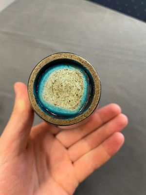 Three Chinese monochrome turquoise-glazed vases with two wooden stands, Kangxi and later — photo 7