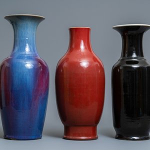 Three Chinese monochrome vases, 19th C. — 照片 4