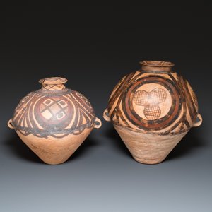 Three Chinese painted pottery jars, Majiayao Yangshao culture, 3rd/2nd millennium b.C. — photo 3