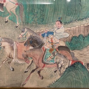 Three Chinese paintings on textile: 'River scenes', 18/19th C. — photo 23