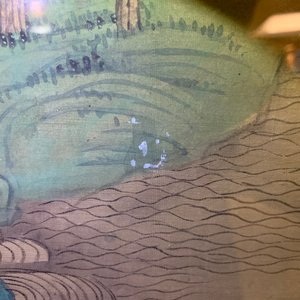Three Chinese paintings on textile: 'River scenes', 18/19th C. — photo 28