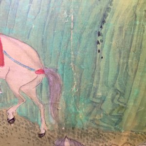 Three Chinese paintings on textile: 'River scenes', 18/19th C. — photo 29