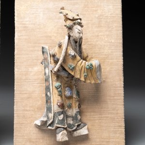 Three Chinese polychrome pottery figures, 19th C. — photo 5