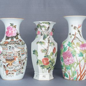 Three Chinese qianjiang cai vases, 19/20th C. — 照片 18