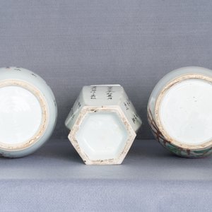 Three Chinese qianjiang cai vases, 19/20th C. — 照片 20